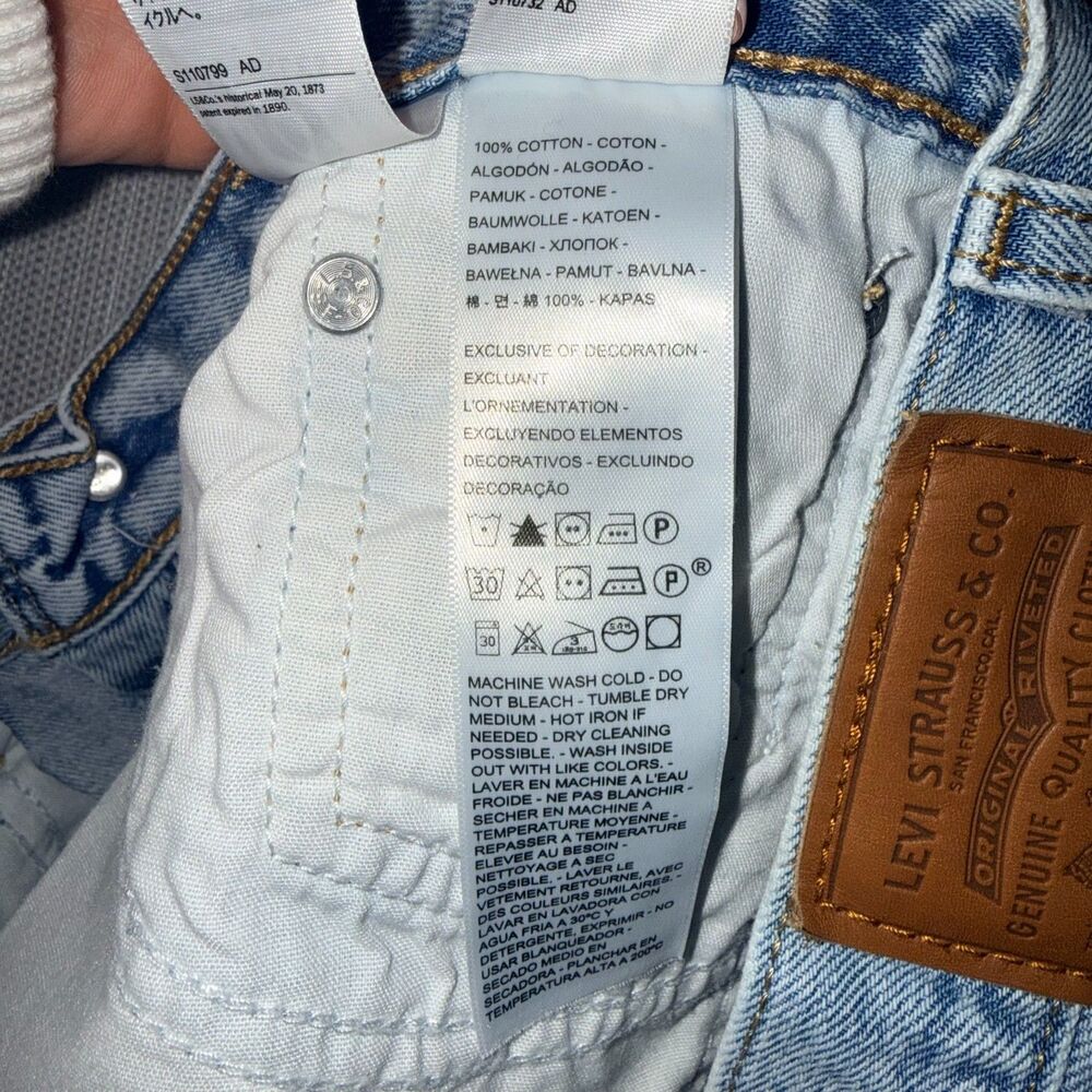 Levi's Wedgie Straight Jean In Acid Wash 29 - Picture 8 of 9
